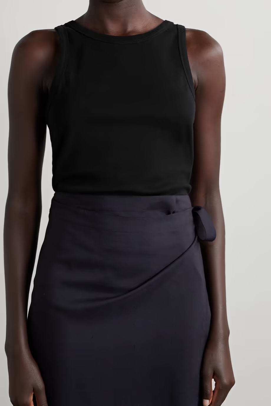 The Row Frankie Organic Cotton-jersey Tank In Black
