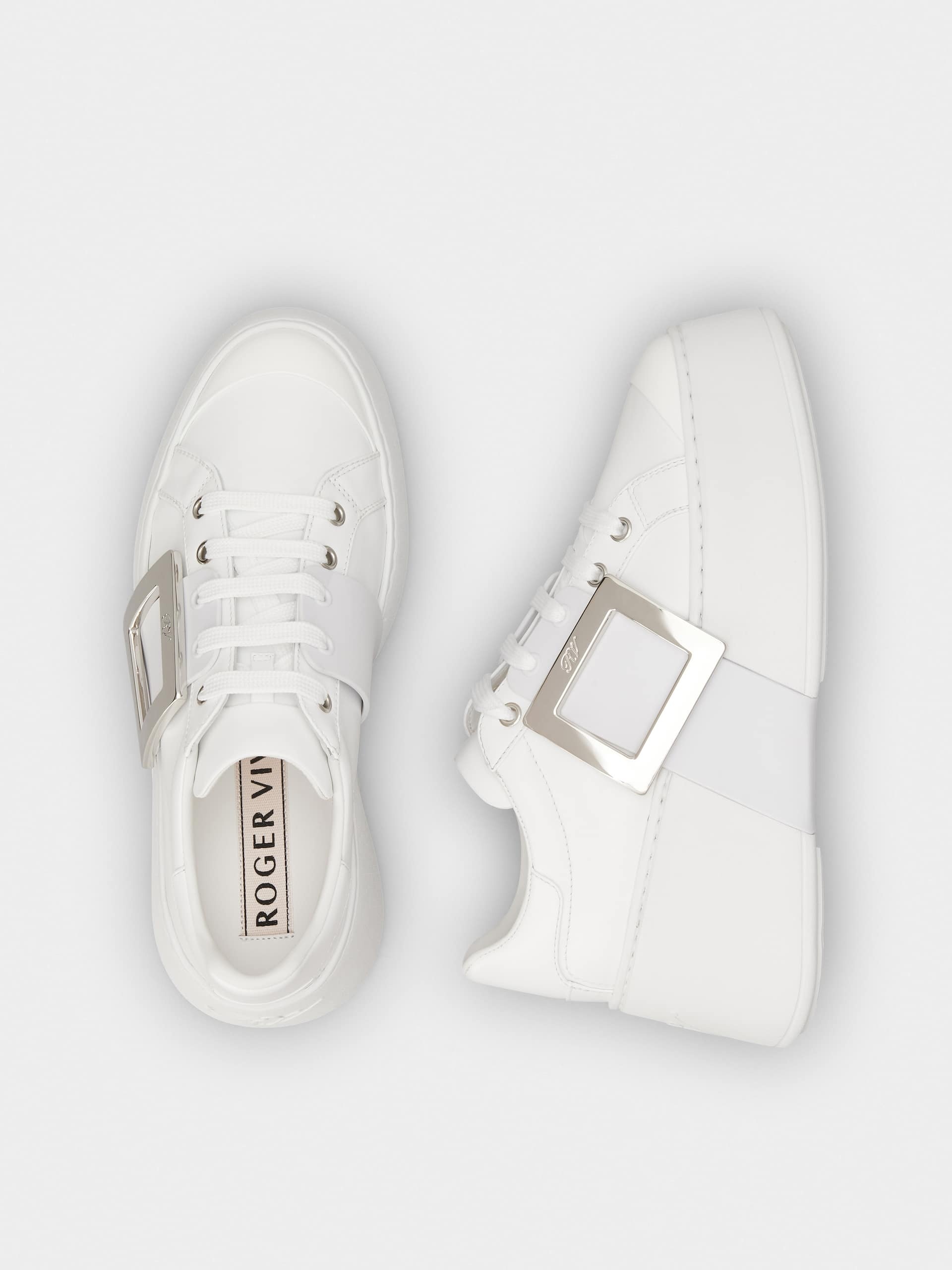 Roger Vivier High-top Sneakers With Extra Laces In White