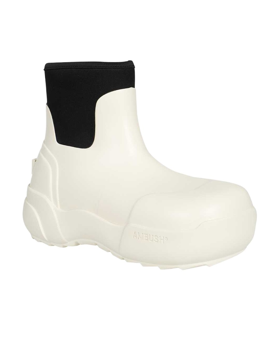 Ambush Logo-detail Chunky Ankle Boots In White