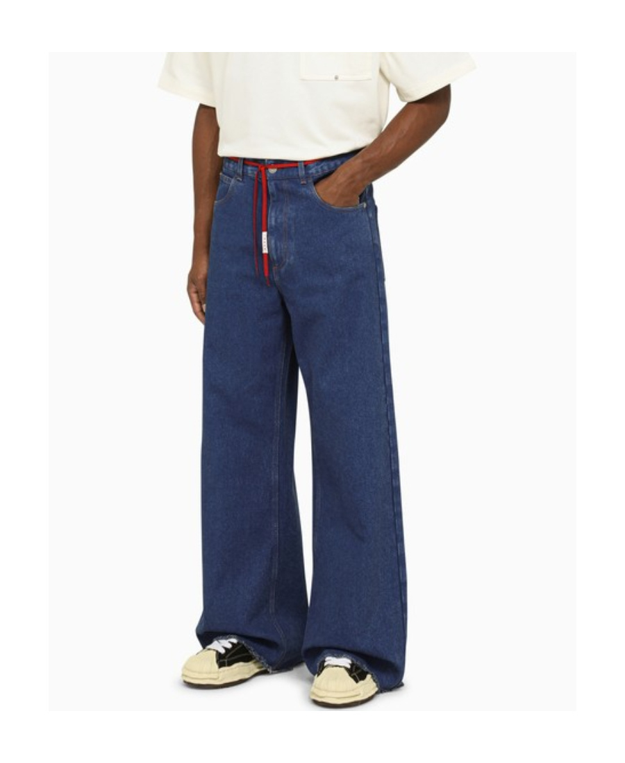 Marni Wide Leg Jeans In Blue