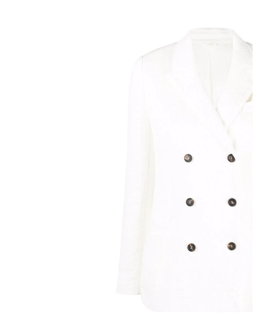 Brunello Cucinelli Double-breasted Button Jacket In White
