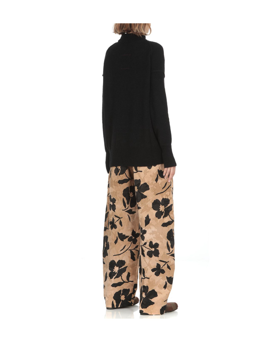 Shop Uma Wang Funnel-neck Knitted Jumper In Black