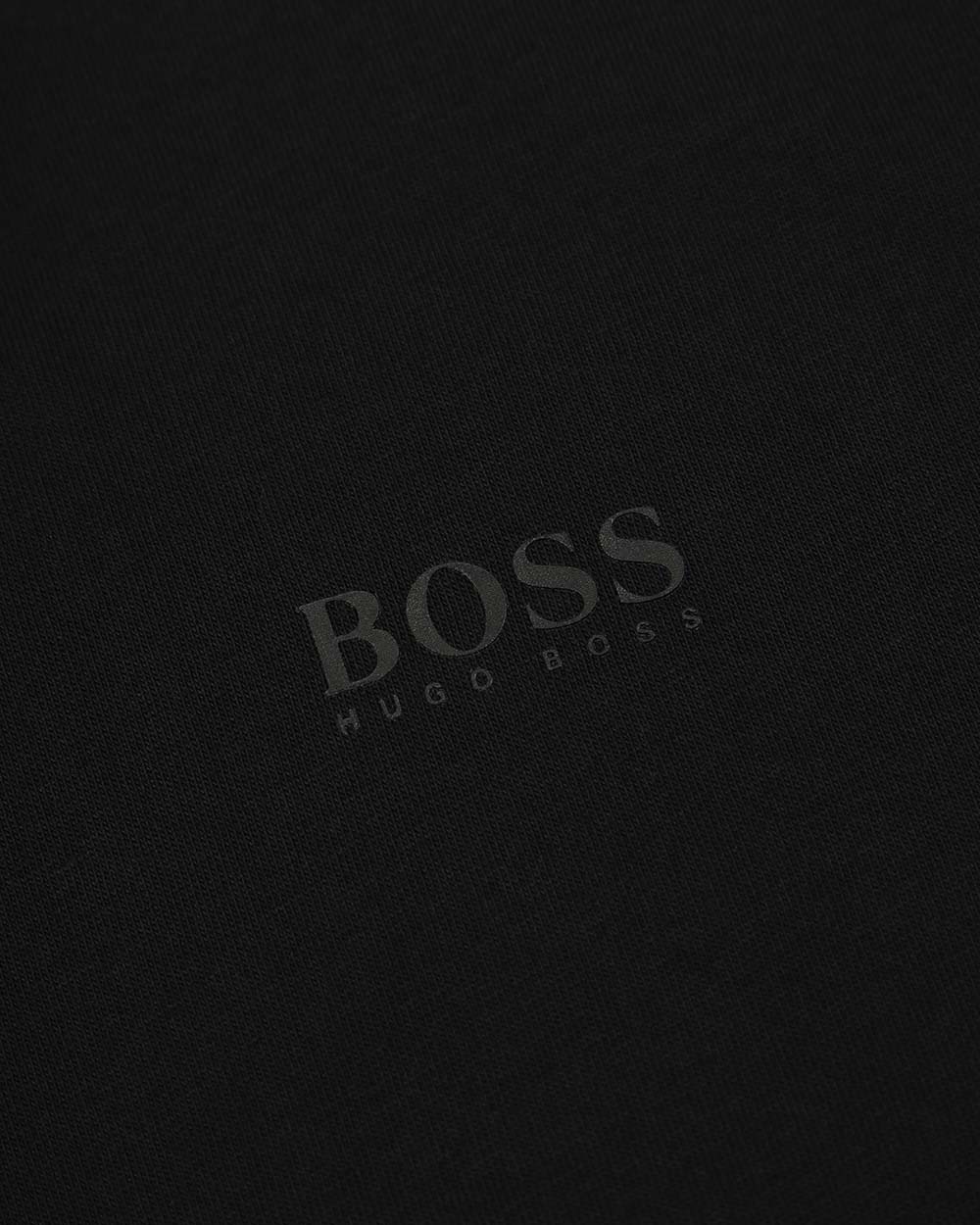 Hugo Boss Round-necked Logo T-shirt In Black