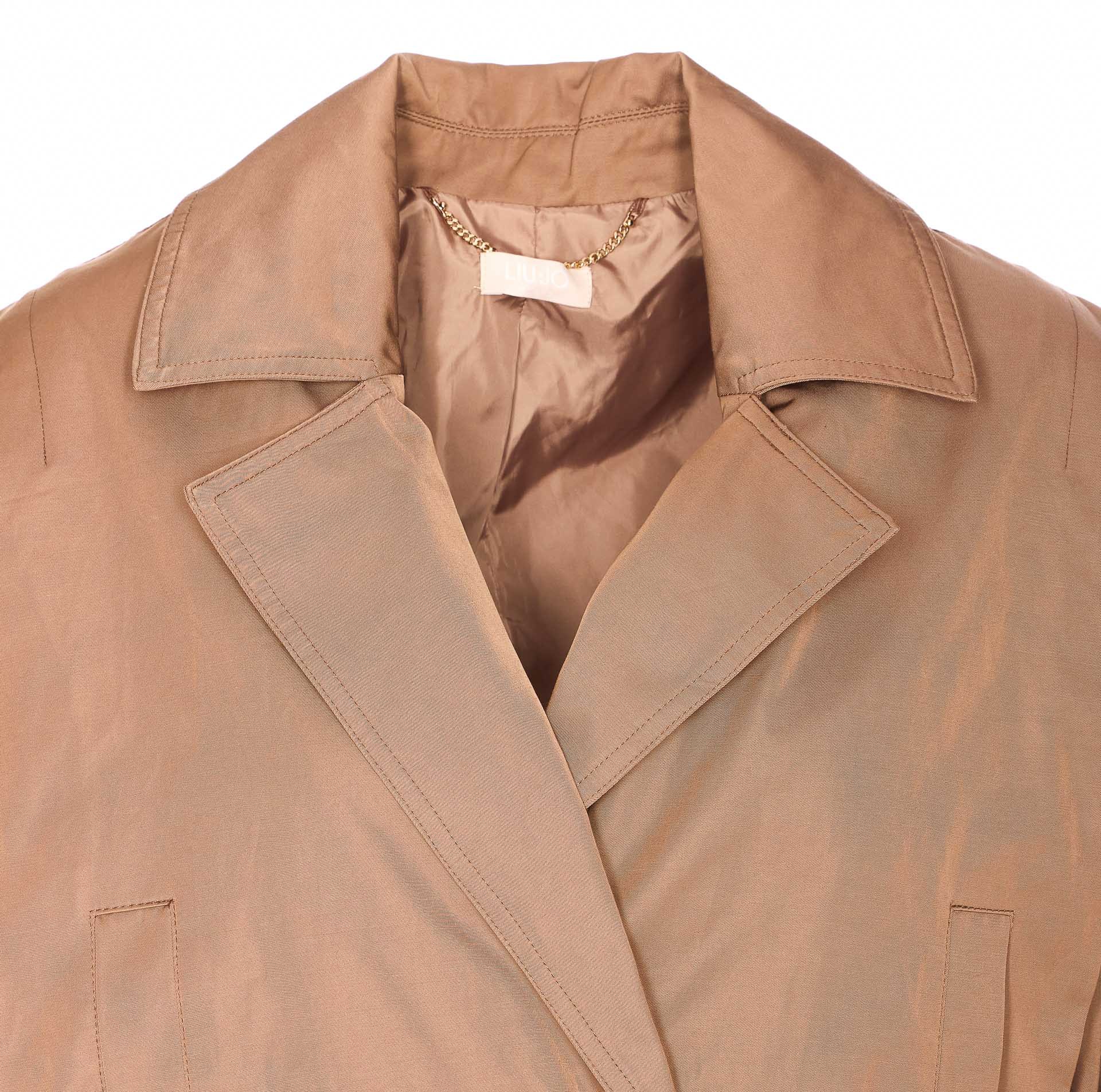 Liu •jo Double-breasted Jacket In Brown