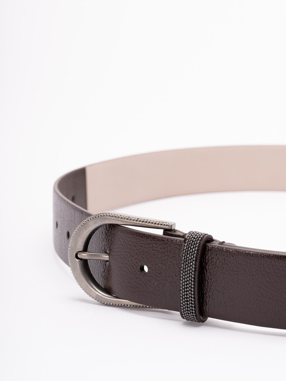Brunello Cucinelli Crystal-embellishment Belt In Brown