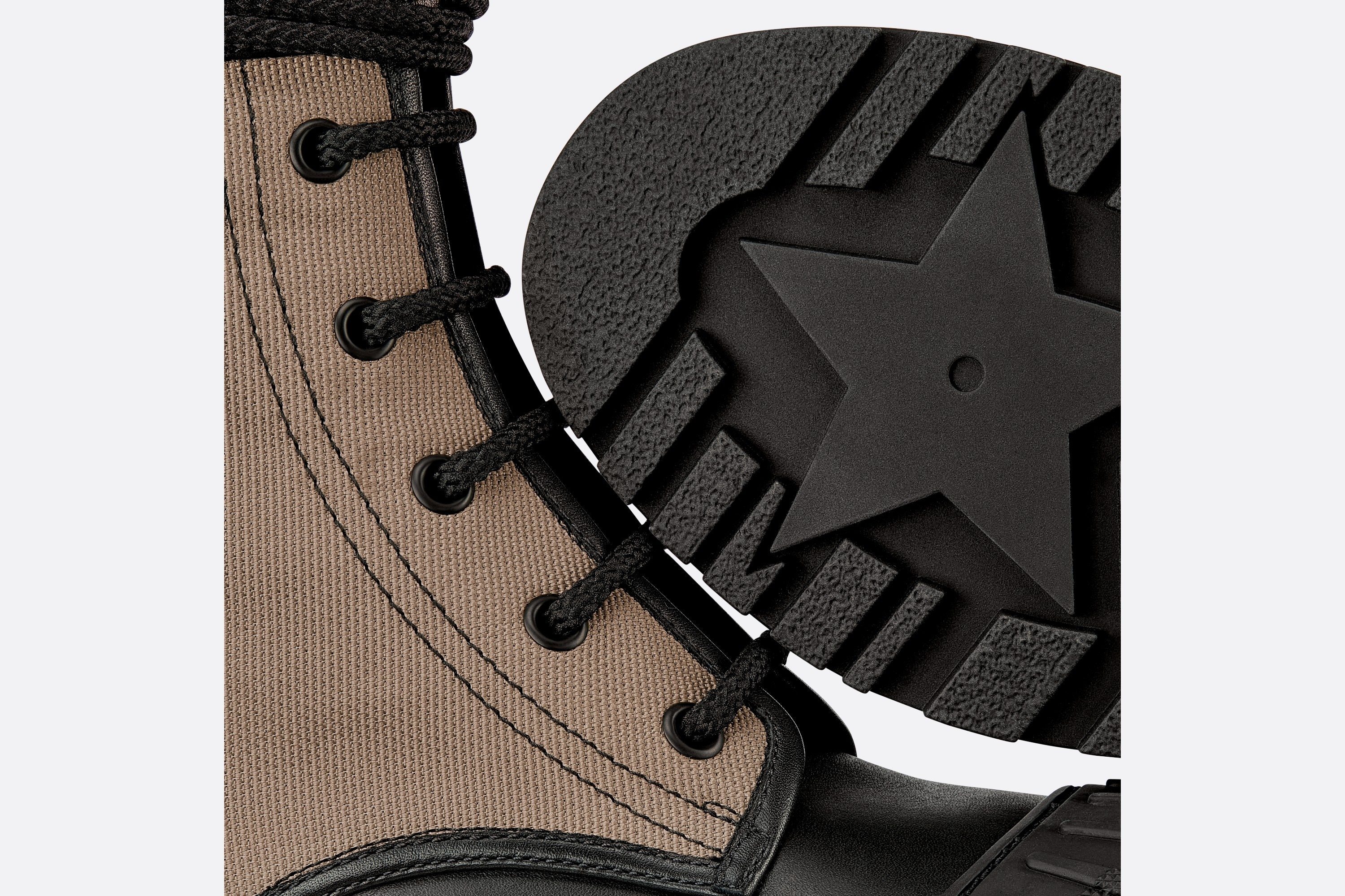 Dior D-major Laced Short Boots In Black