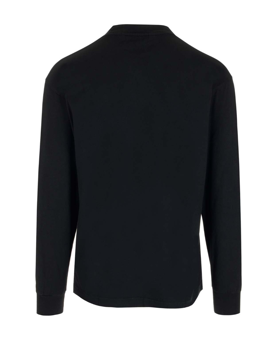 Palm Angels Burning Logo Classic Tee L/s In Black
