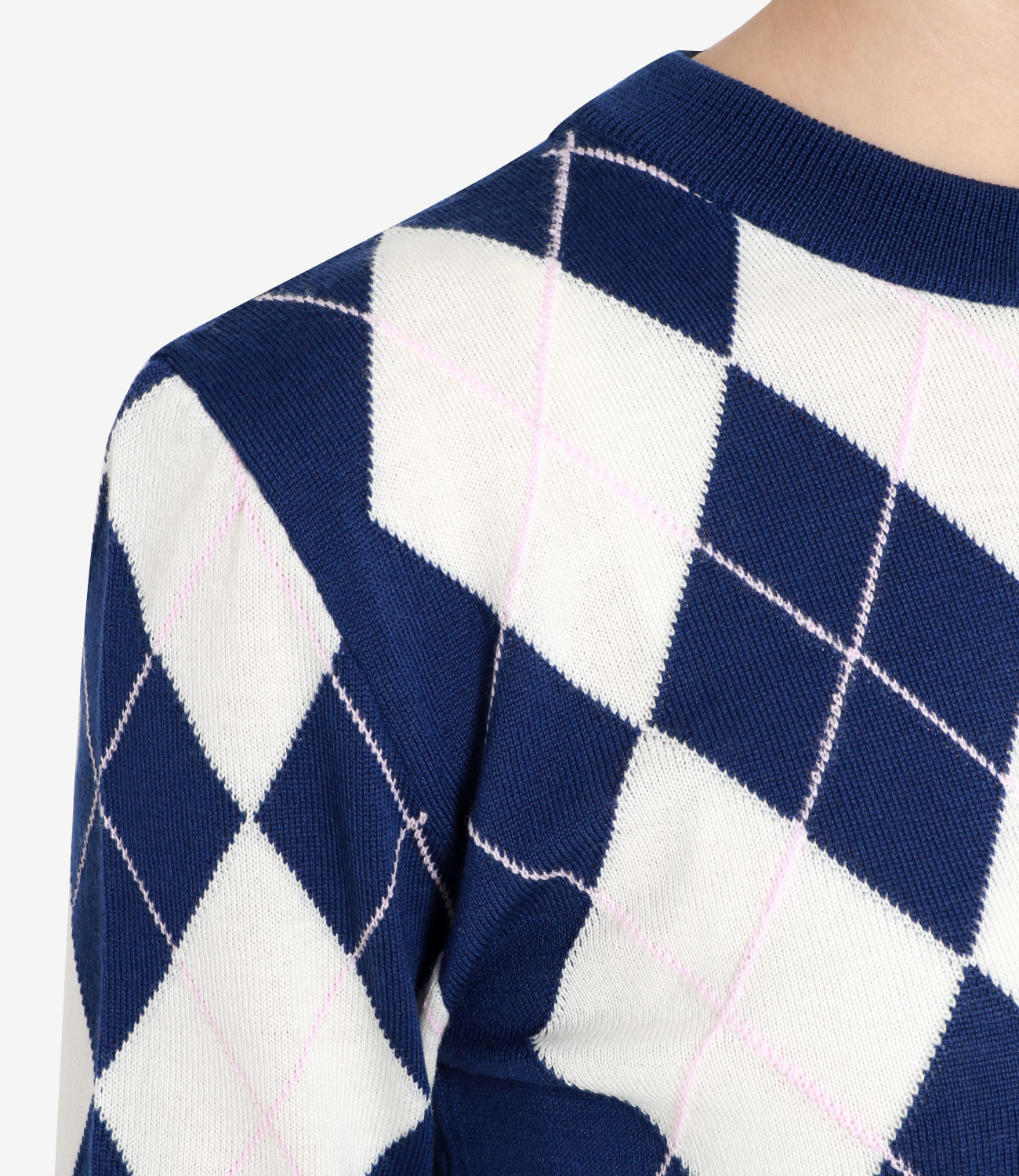 Msgm Woman Sweater Blue Size M Virgin Wool In White