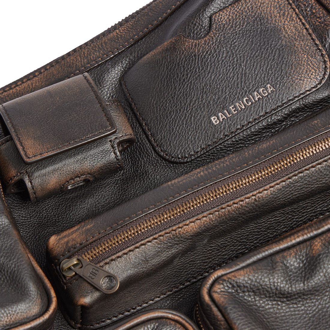 Balenciaga Superbusy Messenger Bag In Brown