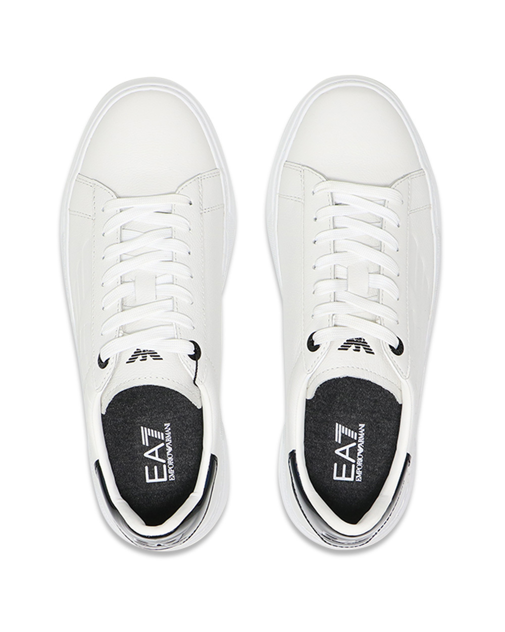 Ea7 Logo Strapped Casual Sneakers In White