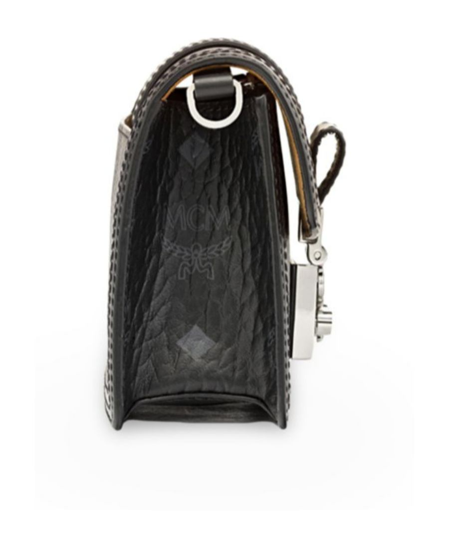 Mcm Tracy Logo-plaque Crossbody Bag In Black
