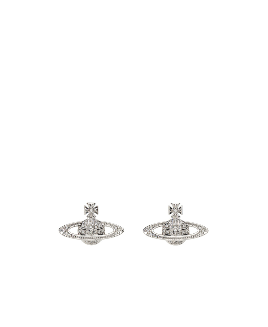 Shop Vivienne Westwood Mini Bas Relief Earrings In Gray