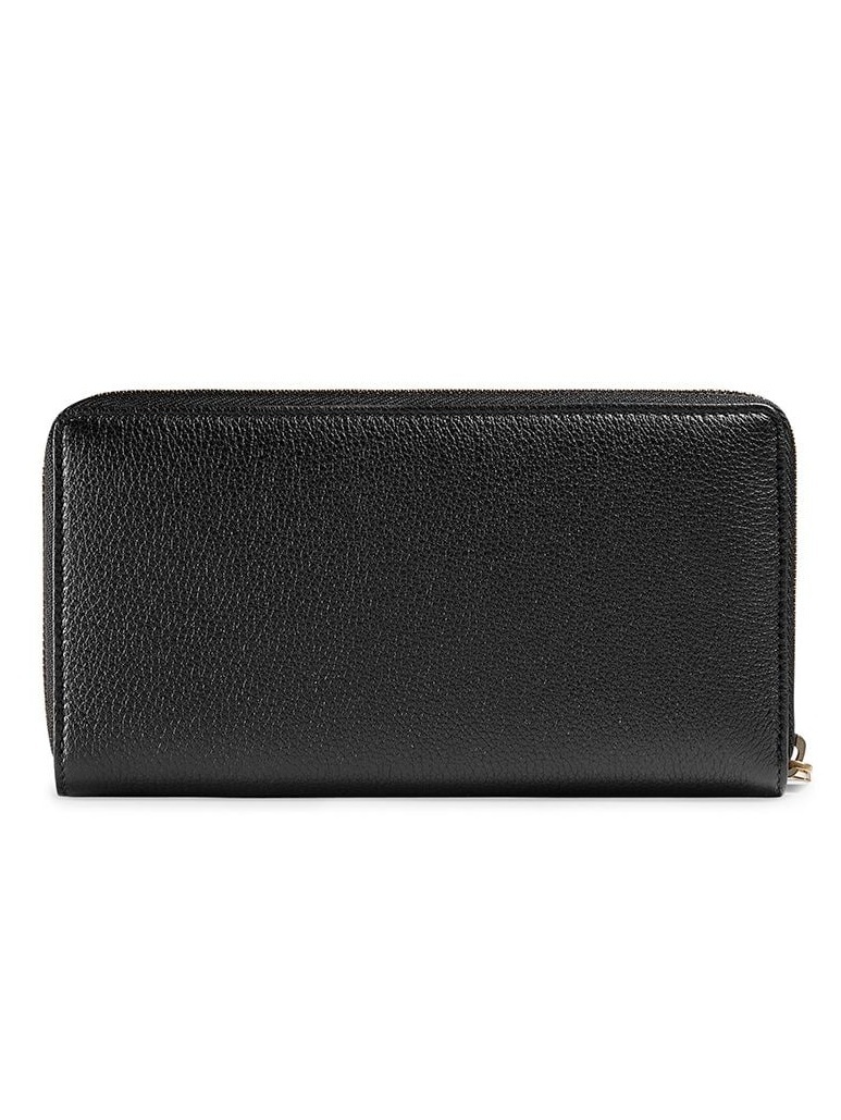 Gucci Logo Zip Around Wallet In Black