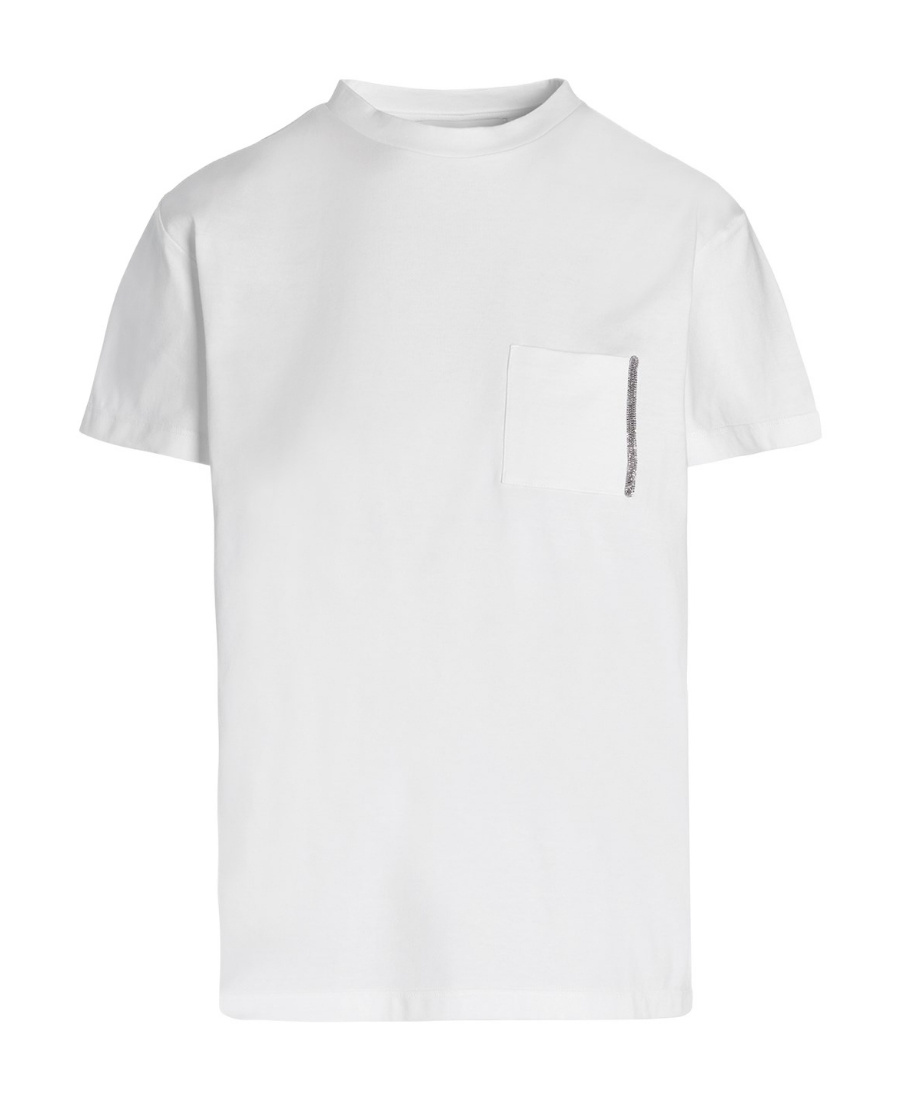Fabiana Filippi T-shirt With Round Neck And Short Sleeves In White