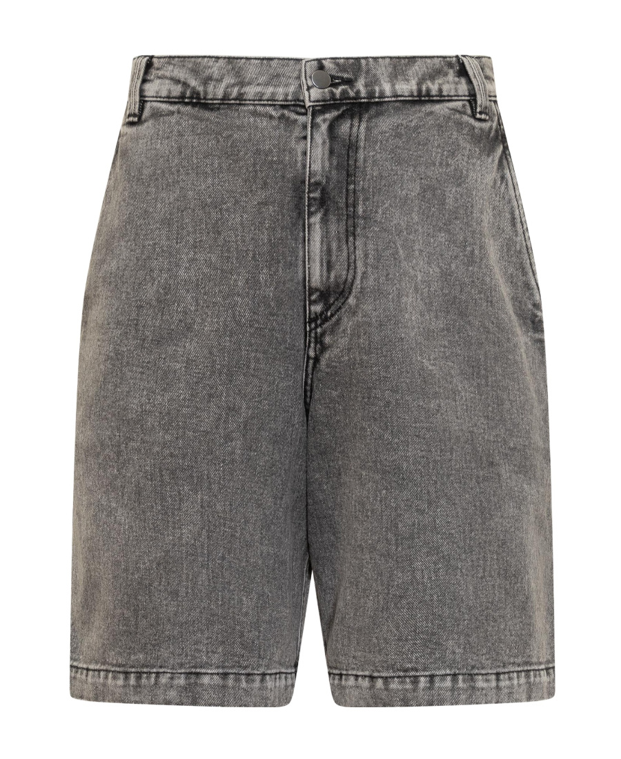 A-cold-wall* Logo Denim Shorts In Gray