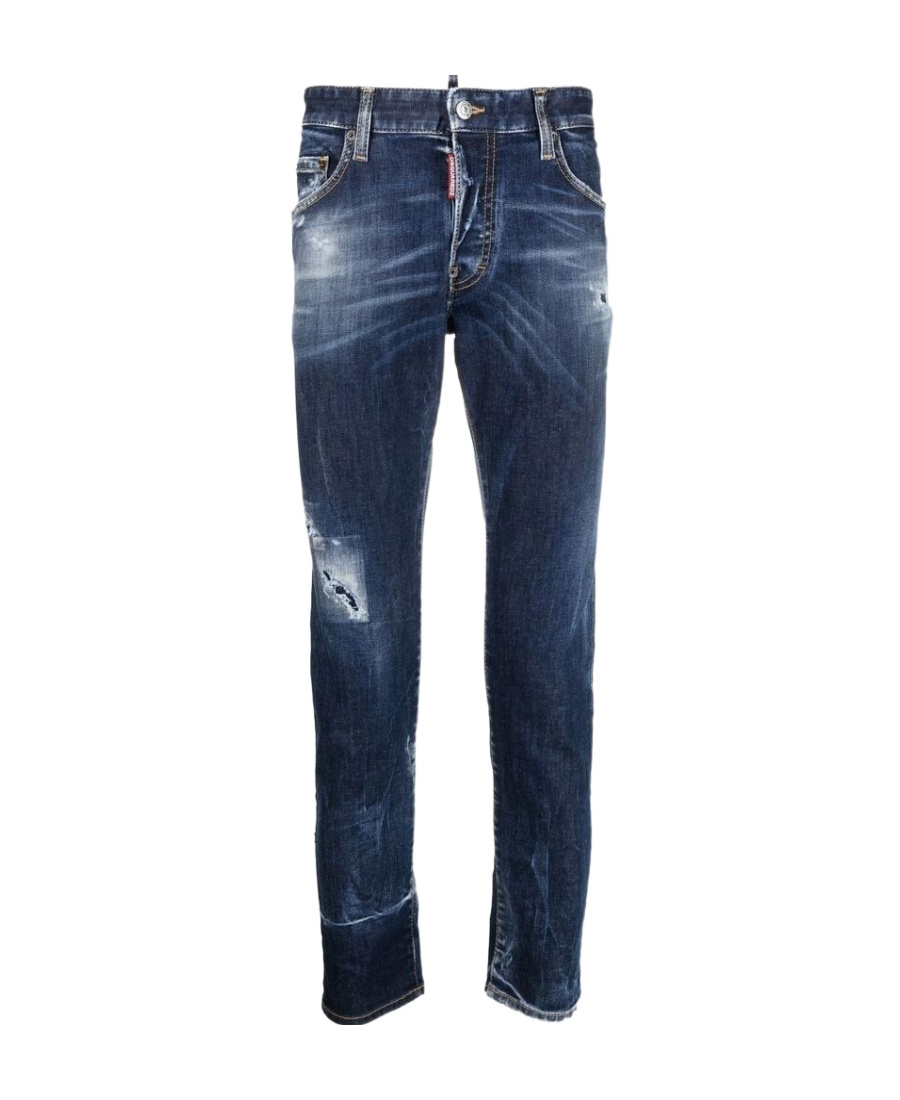 DSQUARED2 DISTRESSED-EFFECT SLIM-FIT JEANS