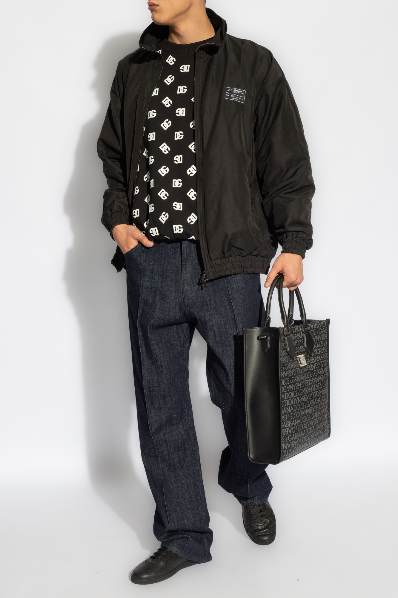 Dolce & Gabbana Hooded Jacket In Black