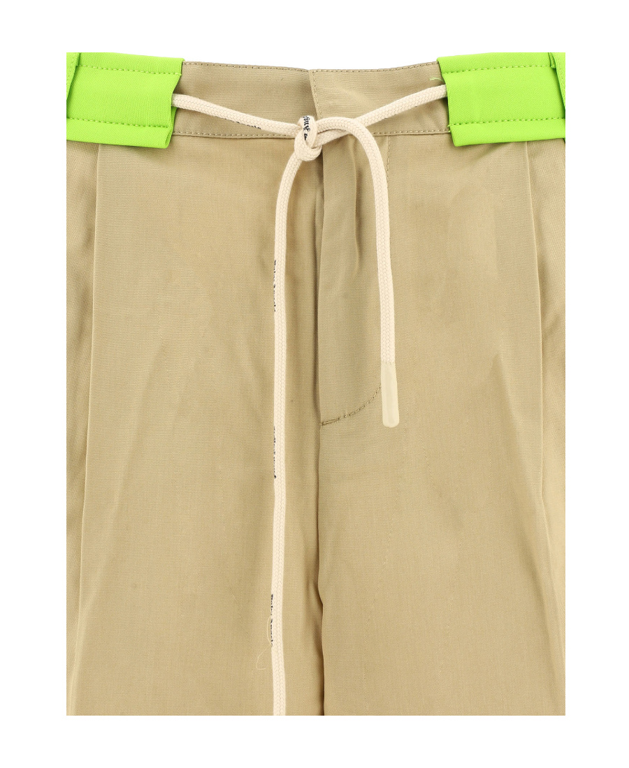 Palm Angels Drawstring Tailored Shorts In Nude