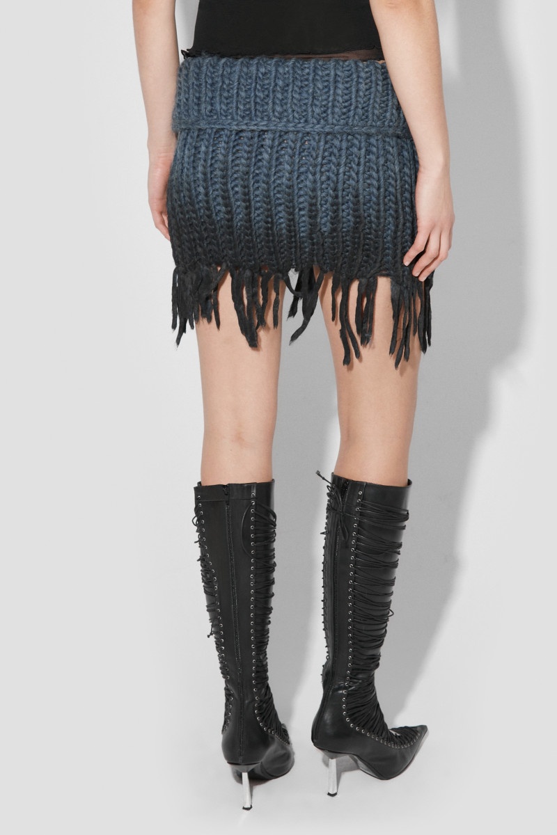 Misbhv Mini First Shearing Wool Skirt In Multicolor