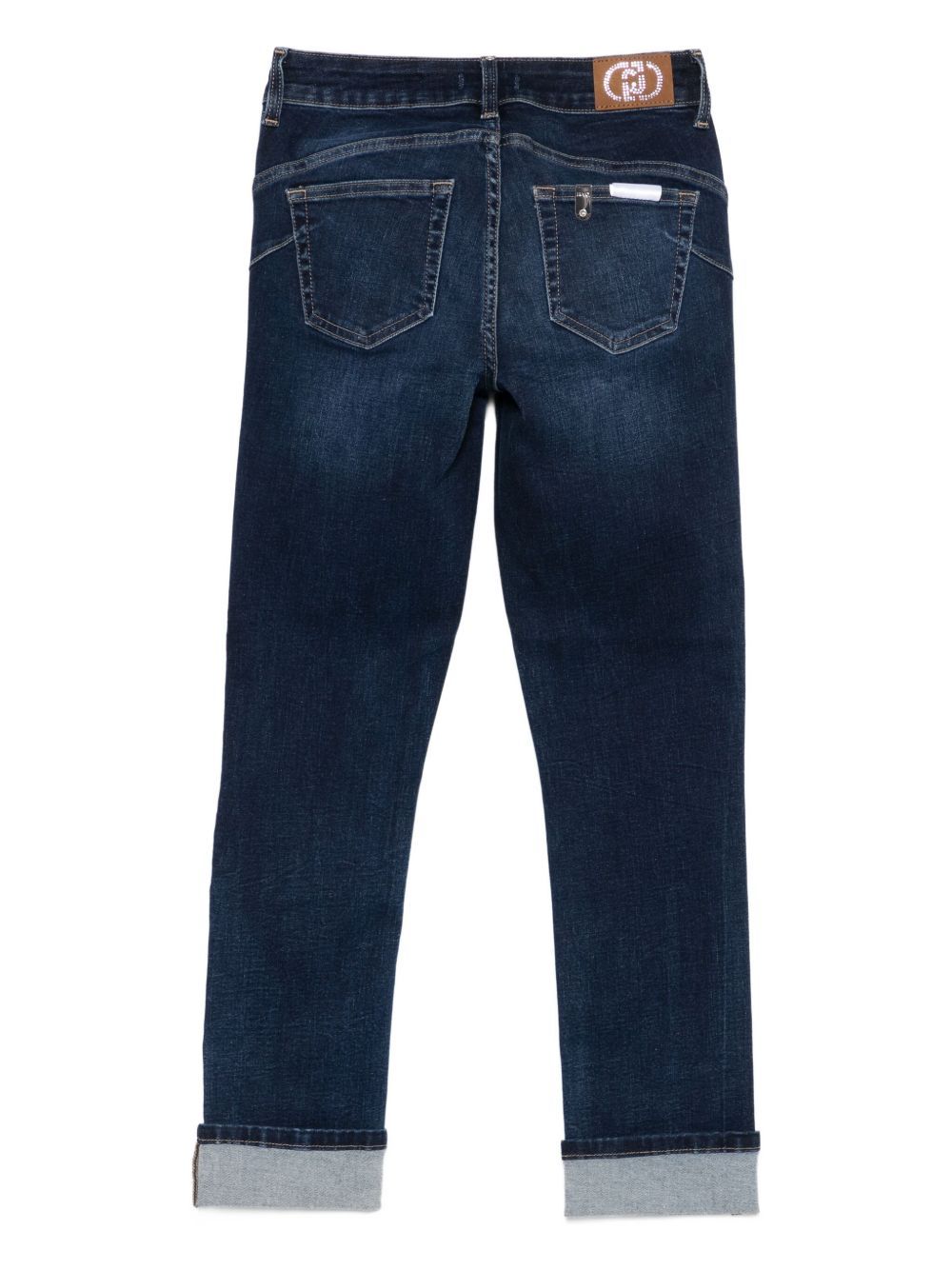 Liu •jo Rhinestone-embellished Straight-leg Jeans In Blue