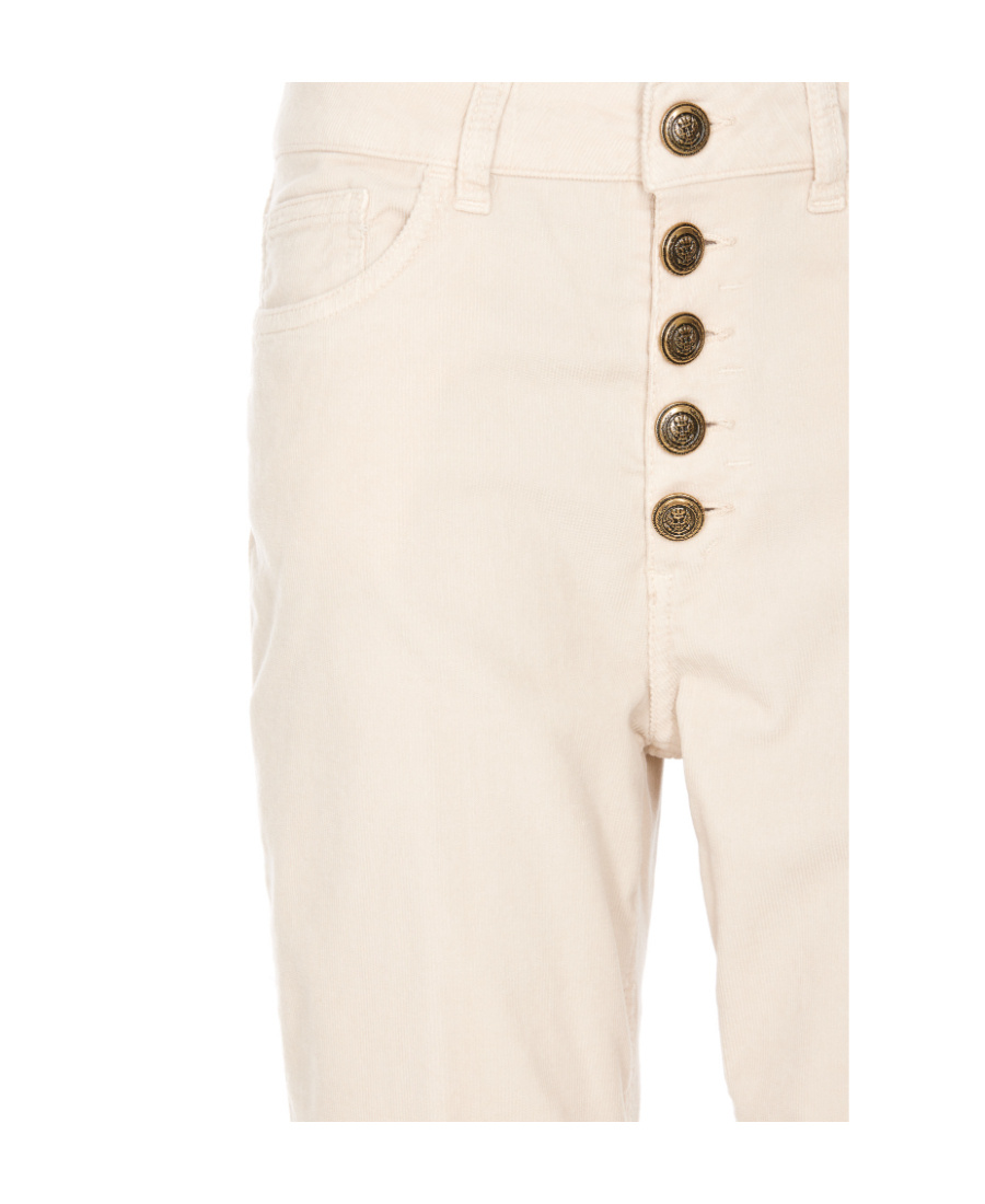 Dondup High-waist Cropped Jeans In White