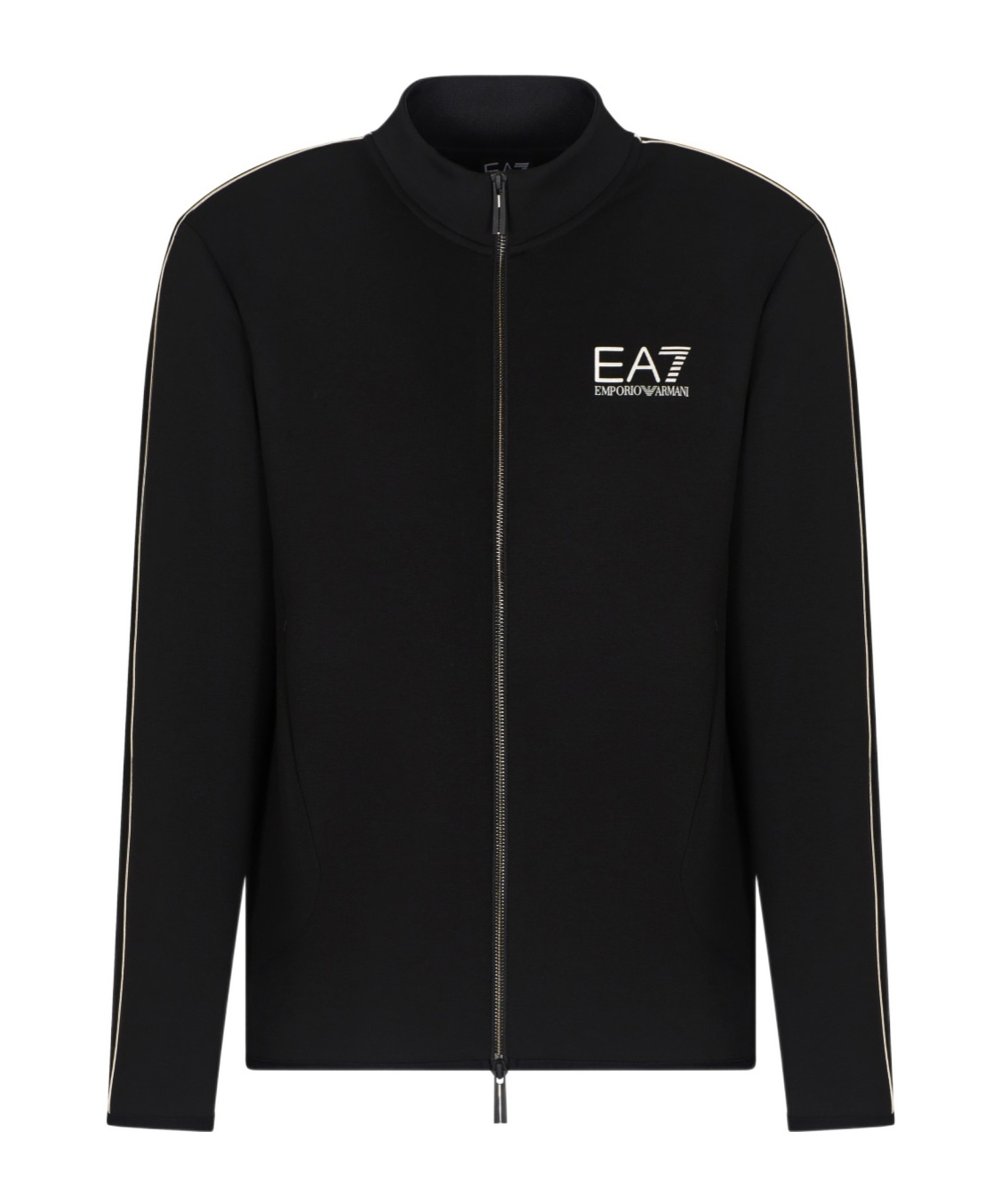 Ea7 Emporio Armani Full Zip Sweatshirt In Black