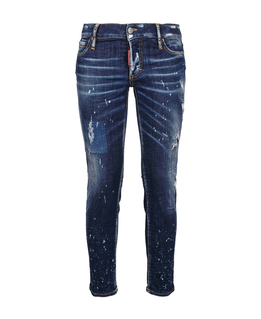 Dsquared2 Slim Distressed Jeans In Blue
