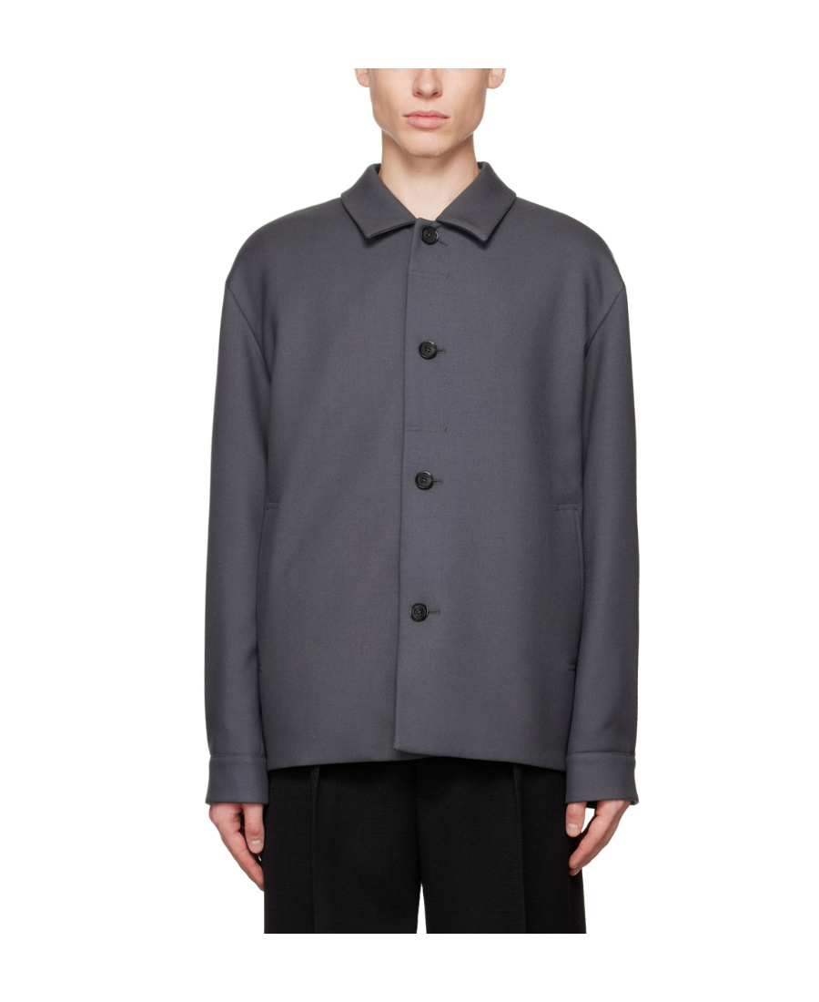 Zegna Logo-filled Jacket In Black