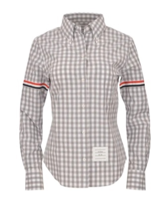Thom Browne Long Sleeve Shirt In Gray