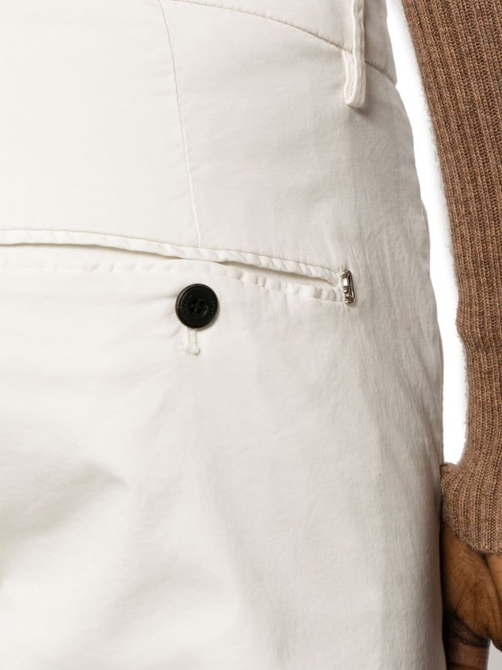 Dondup Gaubert Mid-rise Tapered Trousers In White