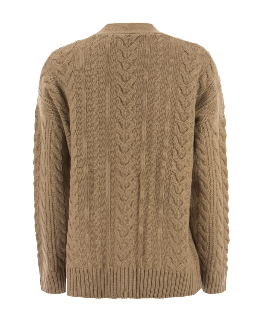 Weekend Max Mara Long-sleeved Cardigan In Brown