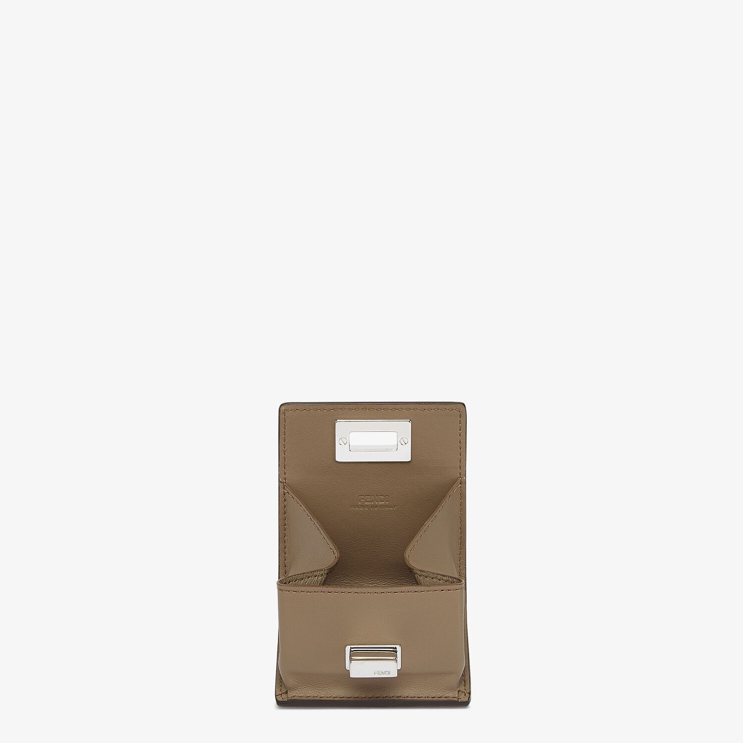 Fendi Logo Details Card Bag In White