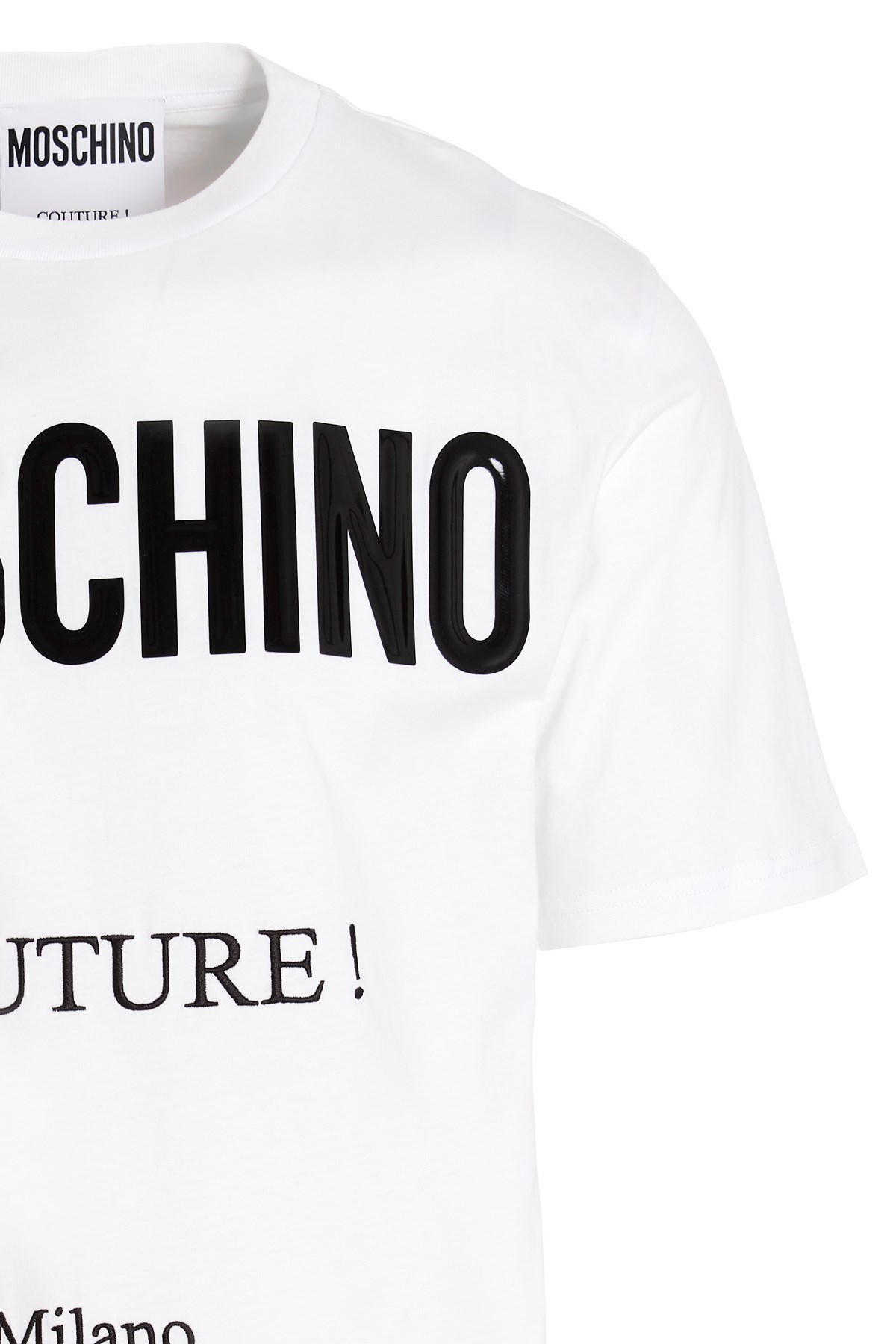 Moschino Logo-print Organic Cotton T-shirt In White