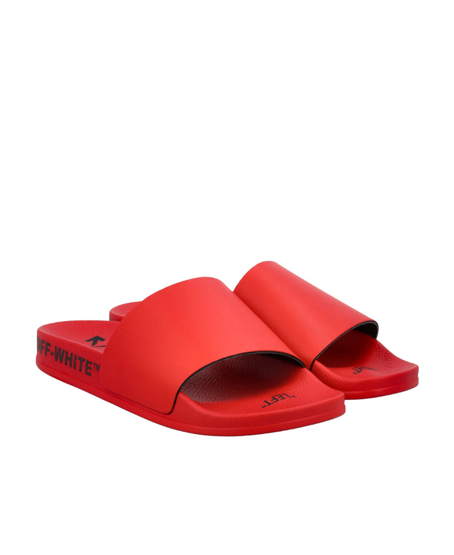 Off-white Industrial Logo Slides In Red