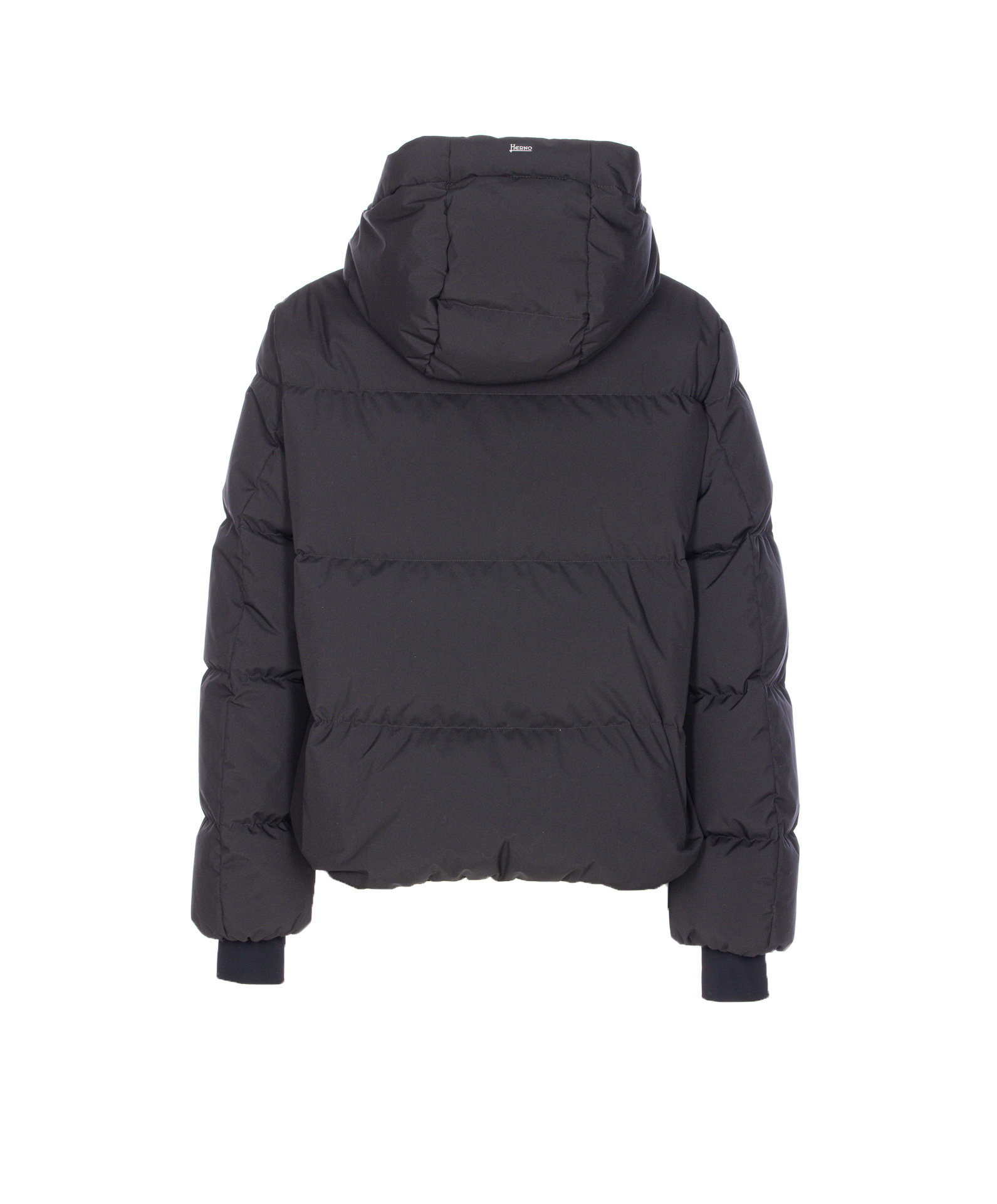 Herno Women Short 2 Layers Padded Down Jacket In Black
