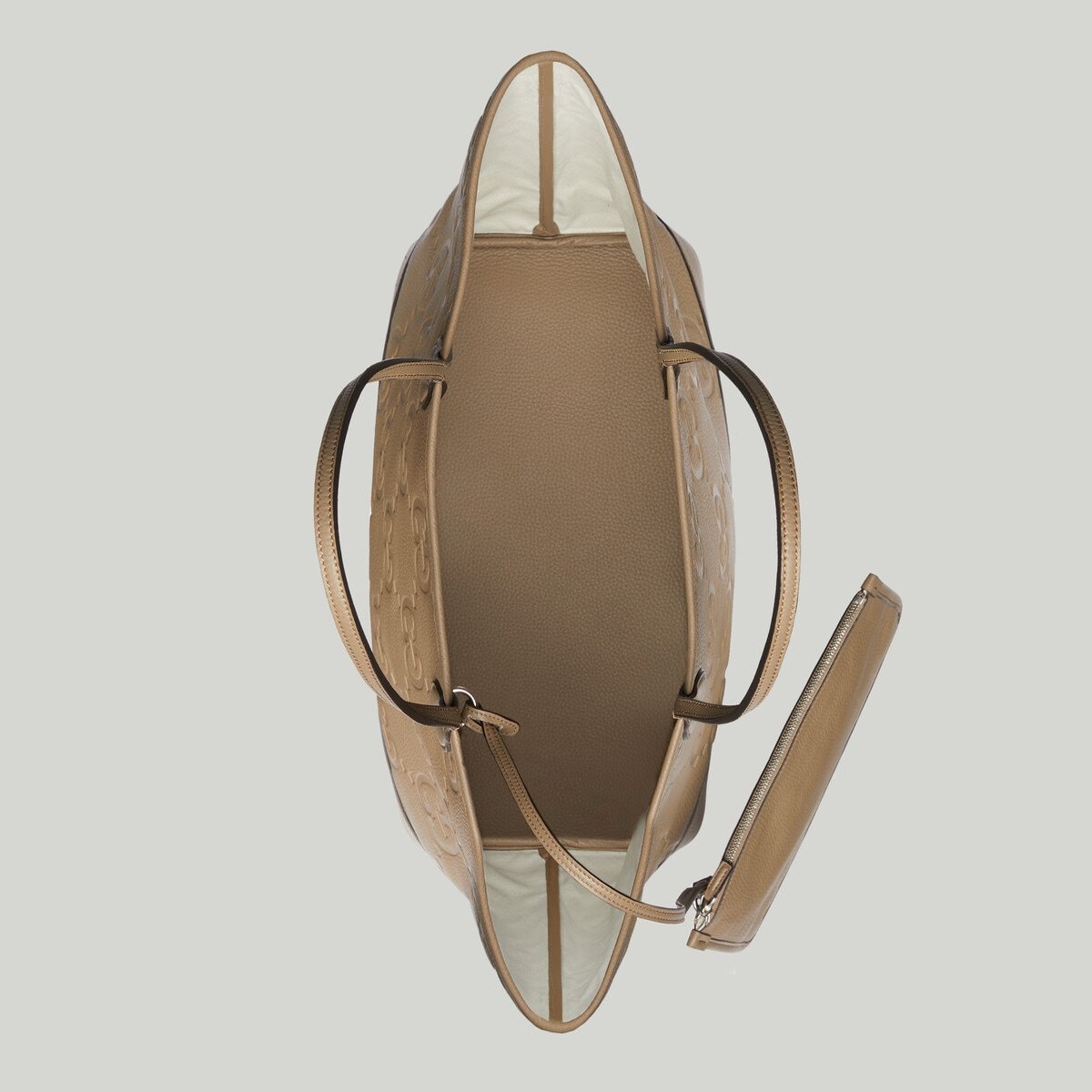 Gucci All-over Logo Tote Bag In Brown