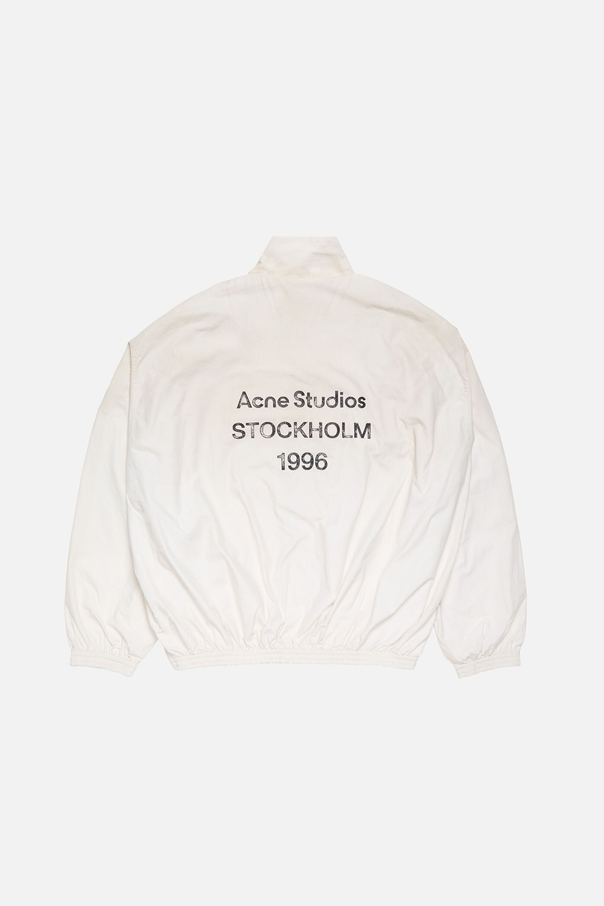 Acne Studios Logo Zip-up Jacket In White