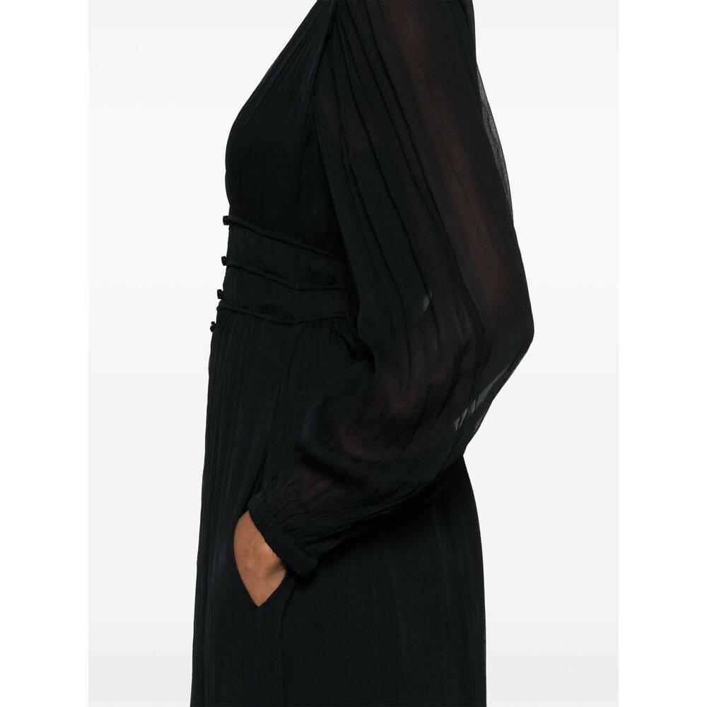 Isabel Marant Étoile Amara V-neck Maxi Dress In Black
