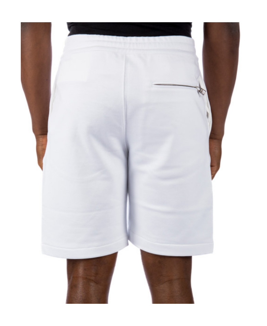 Alexander Mcqueen Graffiti-print Cotton Track Shorts In White