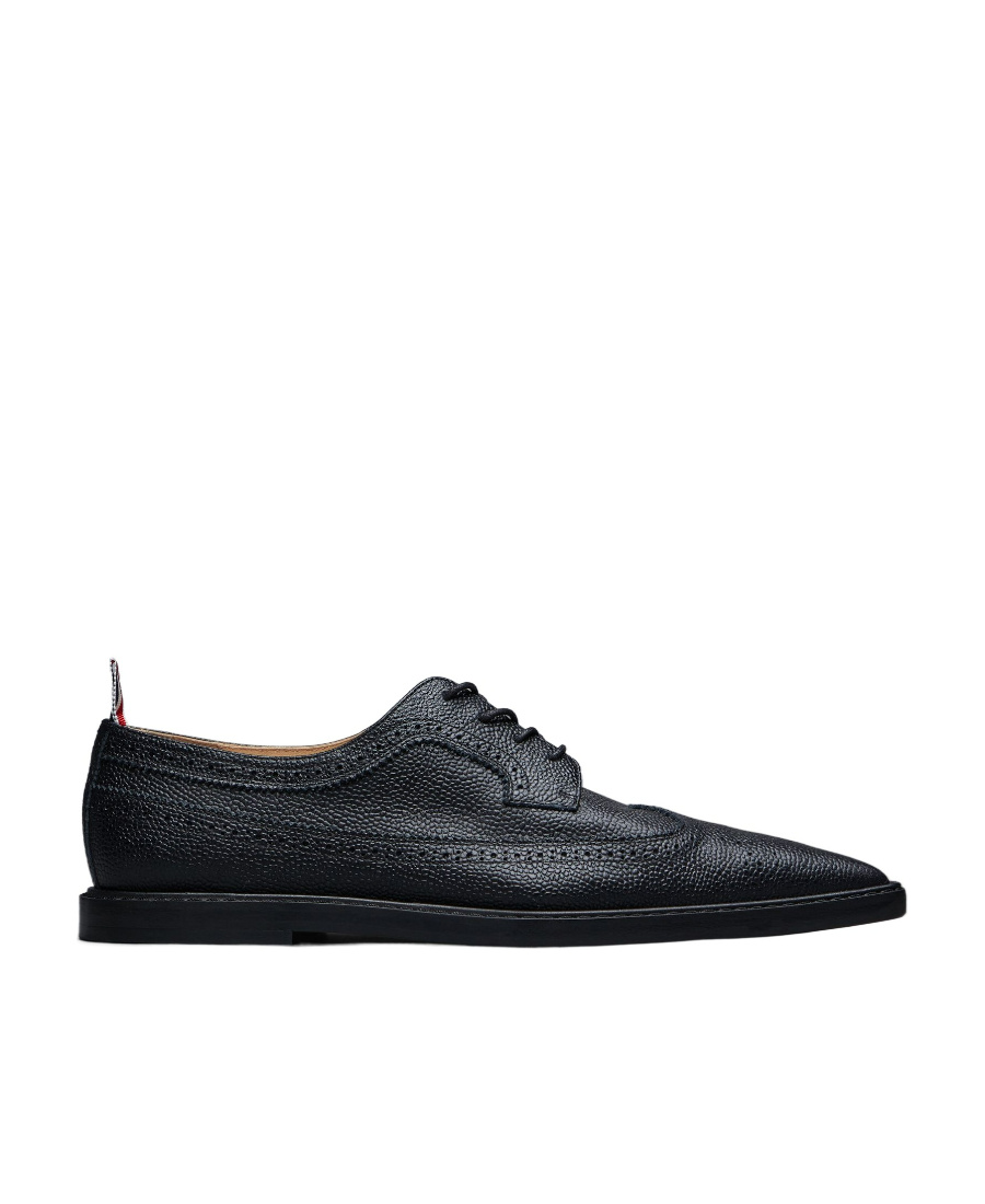 Thom Browne Pointed -toe Leather Brogues In Black