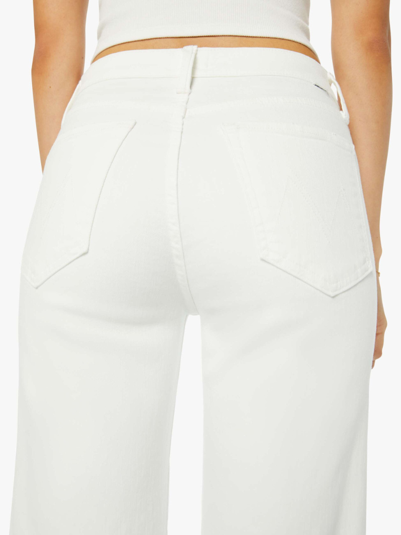 Mother Fairest Of Them All Straight-leg High-waist Jeans In White