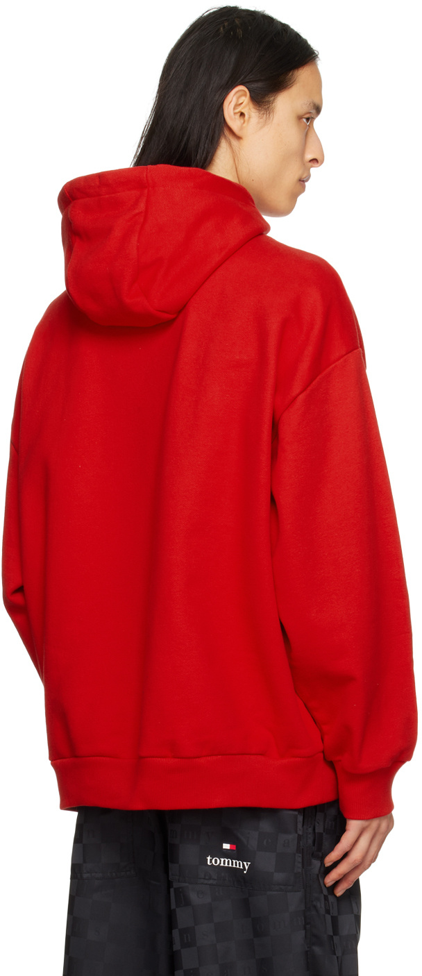 Tommy Hilfiger Flag Hoodie In Red