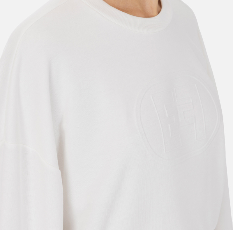 Elisabetta Franchi Cotone Hoodie In White