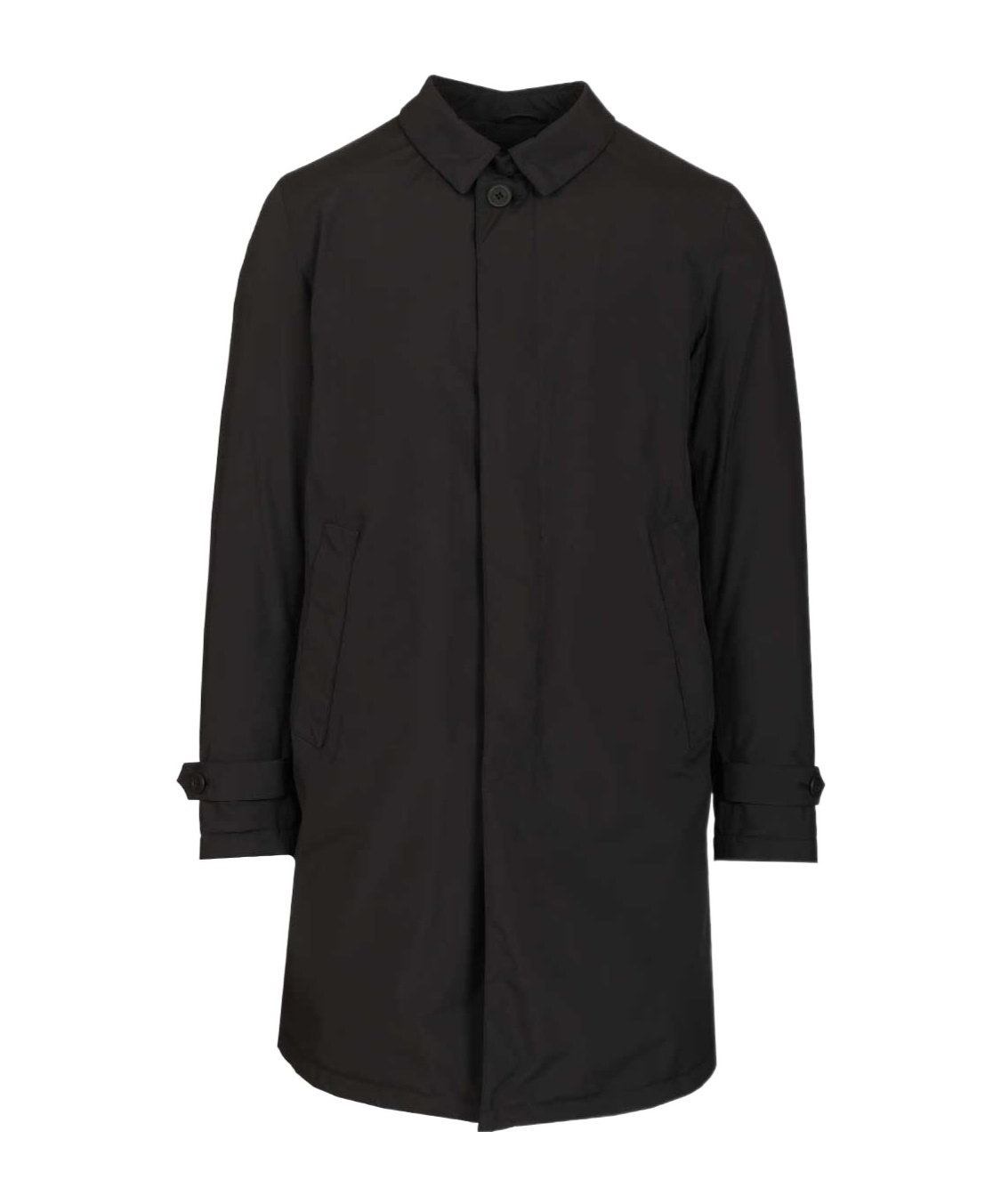 Herno Padded Trench Tech Nylon Prometeo Coats Black In Black