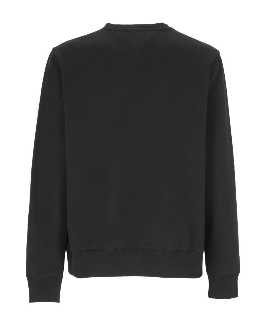Tommy Hilfiger Logo-embroidered Cotton Sweatshirt In Black