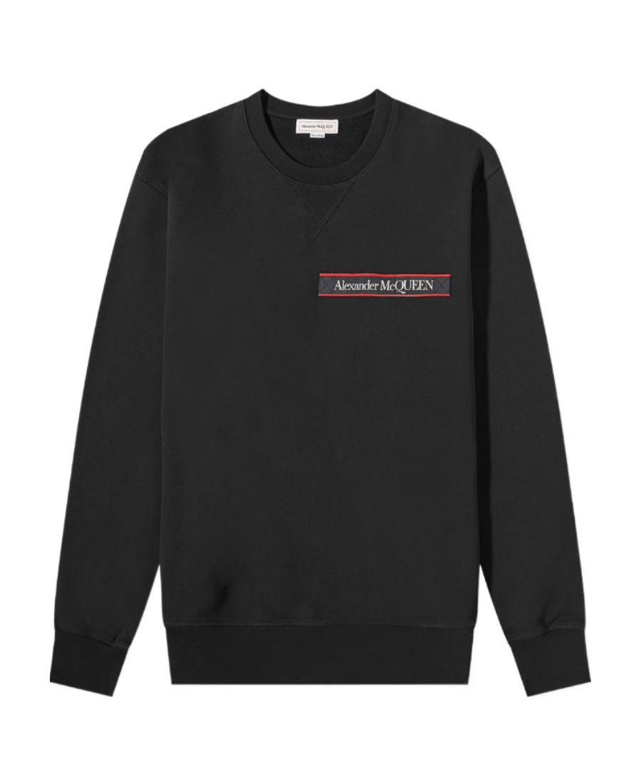 Alexander Mcqueen Logo-patch Sweatshirt In Black