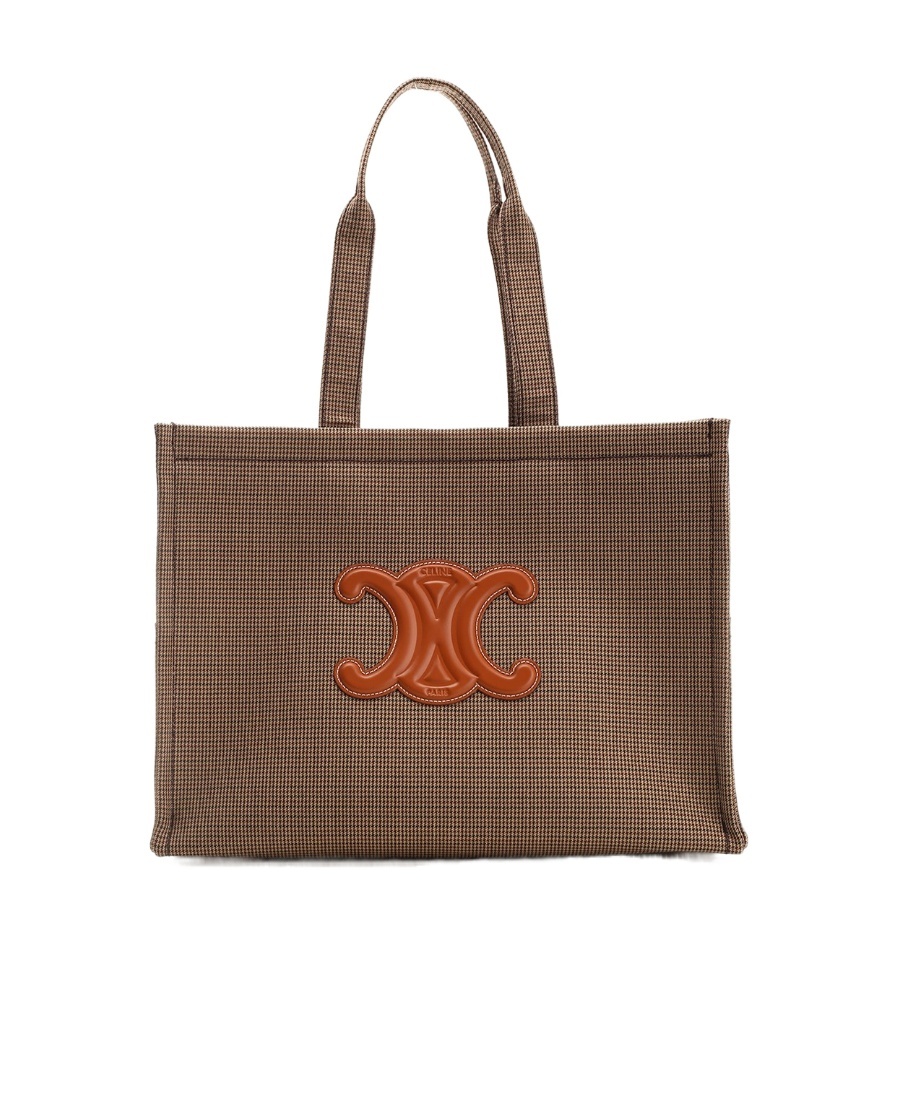 Celine Logo Handbag In Brown