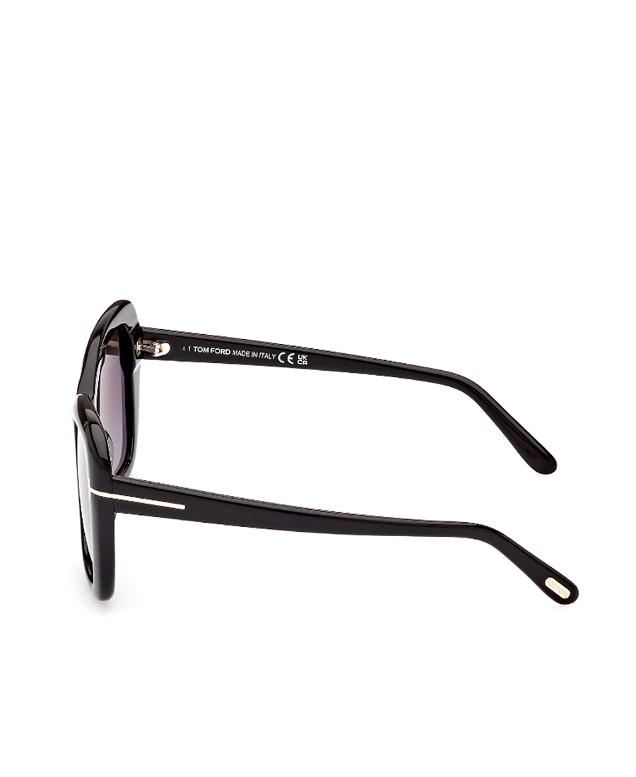 Tom Ford Logo-detail Butterfly-frame Sunglasses In Gray