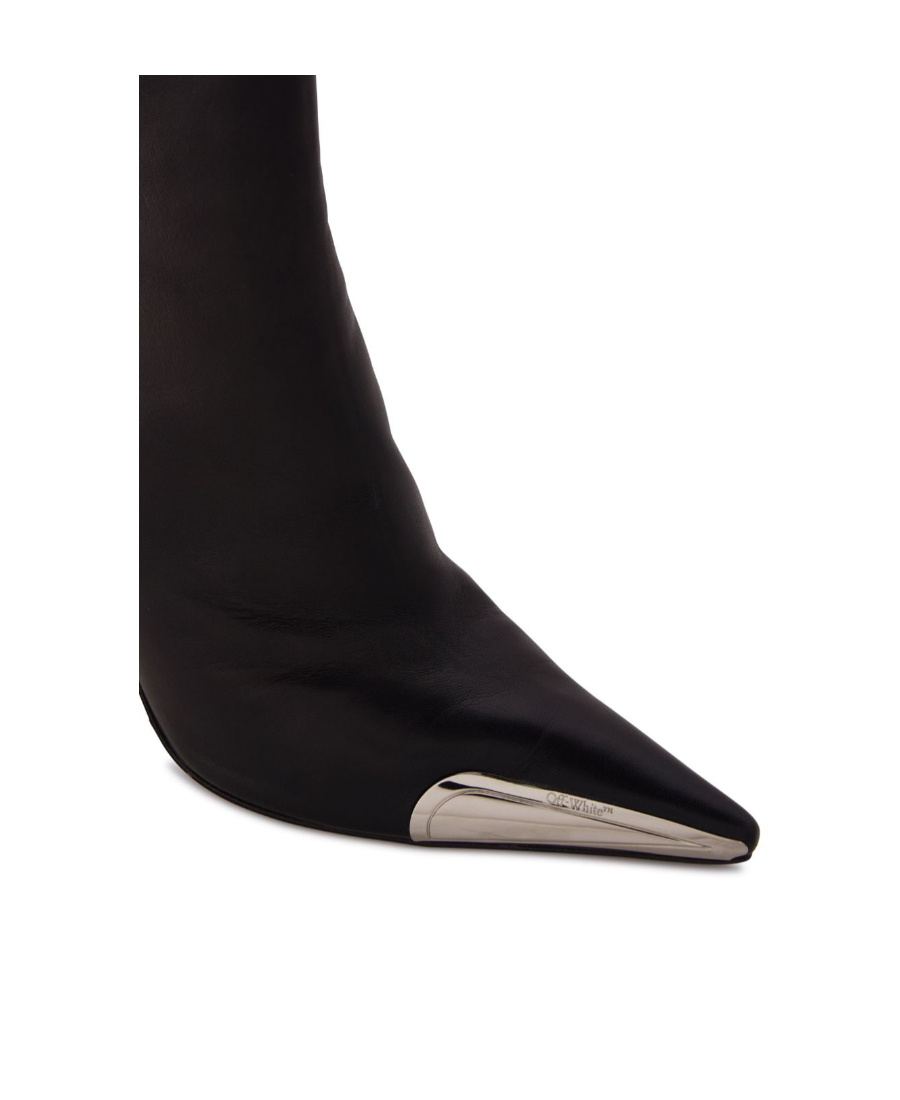 Shop Off-white Allen Key Pointed-toe Ankle Boots In Black