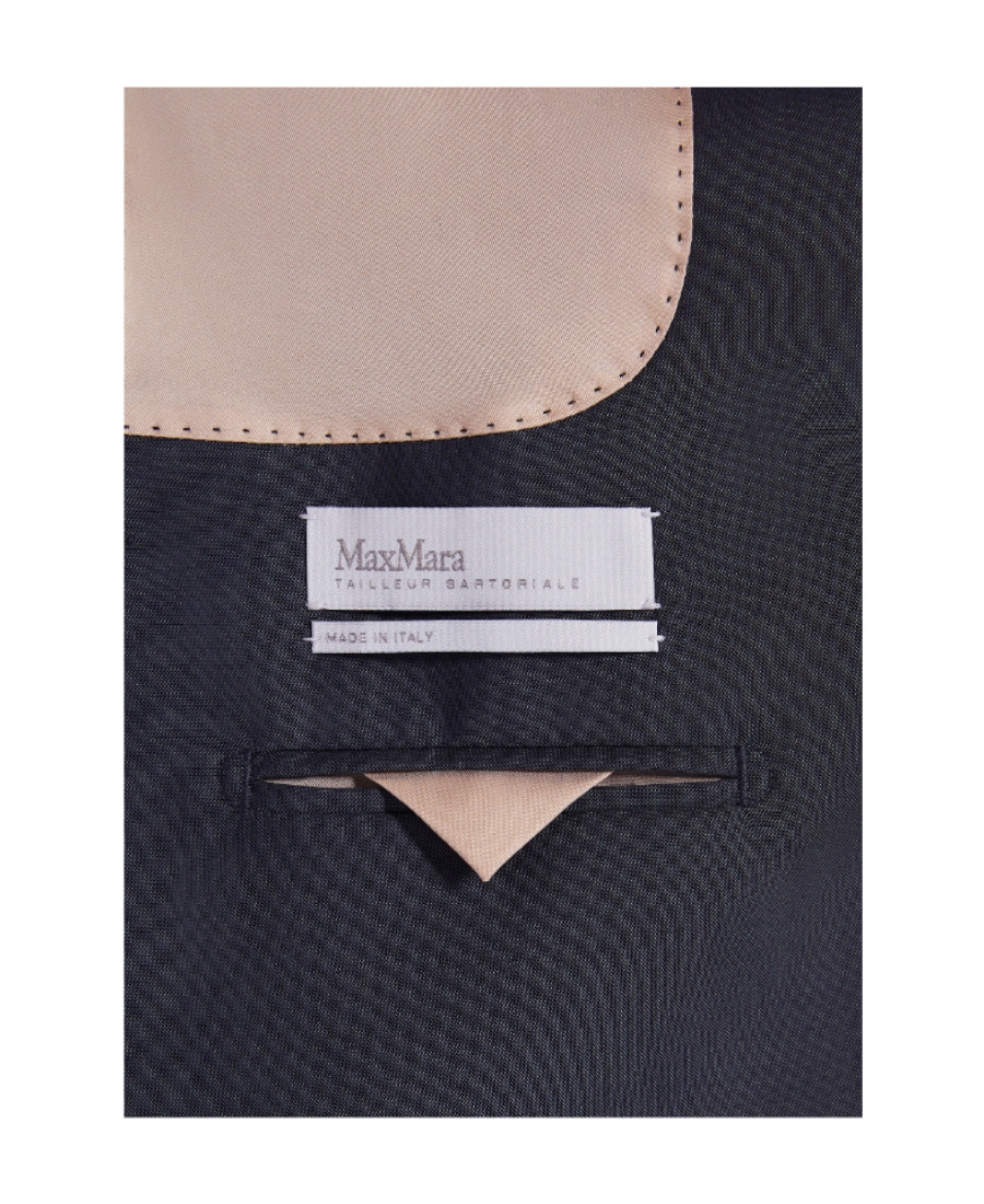 Max Mara Wool Single-breasted Suit Coat In Gray